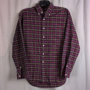 Ralph Lauren Red,Blue and Green Plaid Button-Down Shirt